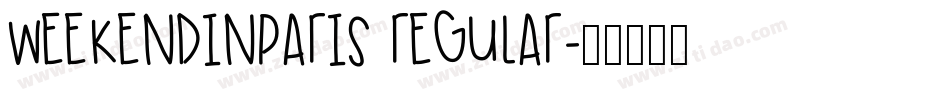 WeekendInParis Regular字体转换